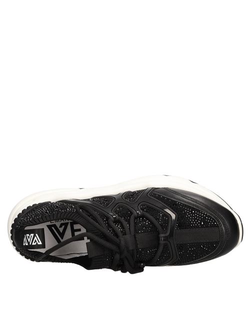 Sneakers in pelle e tessuto EMANUELLE VEE | 421P-102-13-P003CPNERO